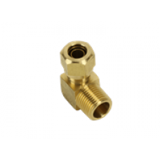 90 DEGREE MALE ELBOW CONNECTOR BRASS COMPRESSION FITTING