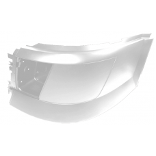 BUMPER LH W FOG LAMP HOLE, GLACIER WHITE