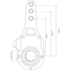 SLACK ADJUSTER, MANUAL, 5" - 6" - 7"